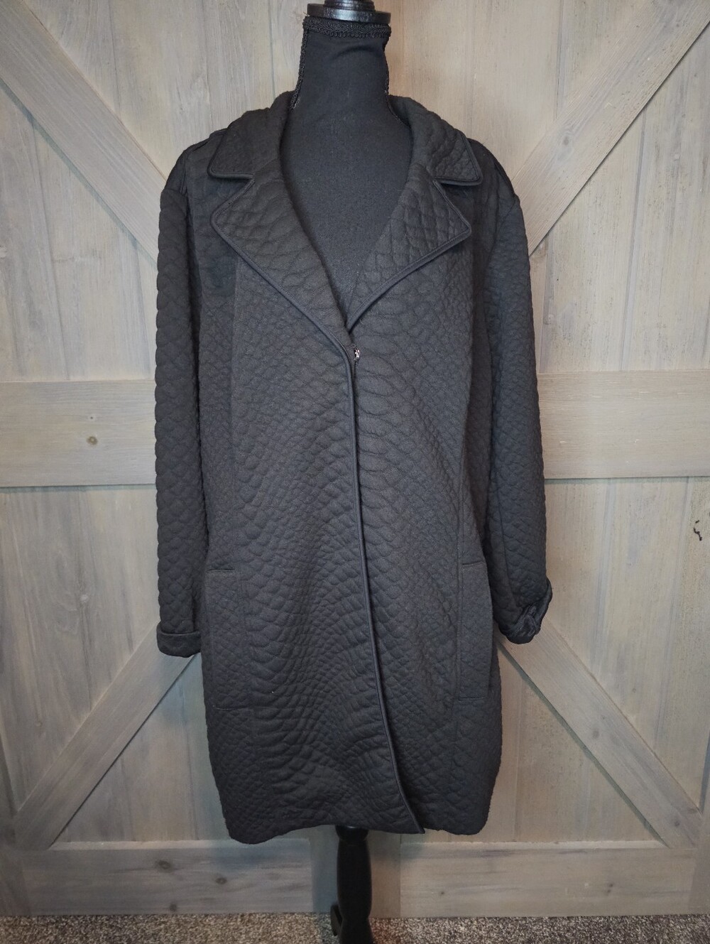 Isaac Mizrahi Live Black Coat sz 2X